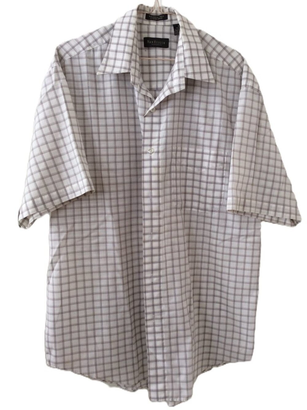 Men's Short-Sleeved Van Heusen Casual Shirt M 15-15 1/2 Neck